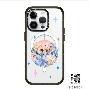 Casetify disco case iPhone 14 pro Max clear black bounce series - brand new!